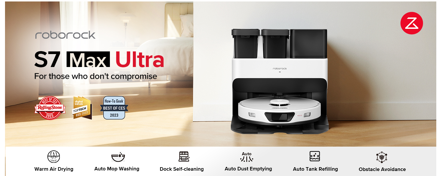Roborock S7 Max Ultra Saugroboter (5500Pa, 60W, VibraRise, Weiß) — фото 4