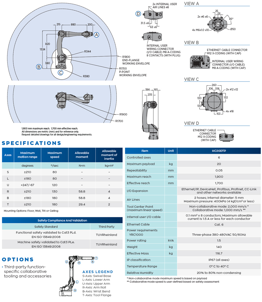 Робот Yaskawa HC20 FOR WELDING