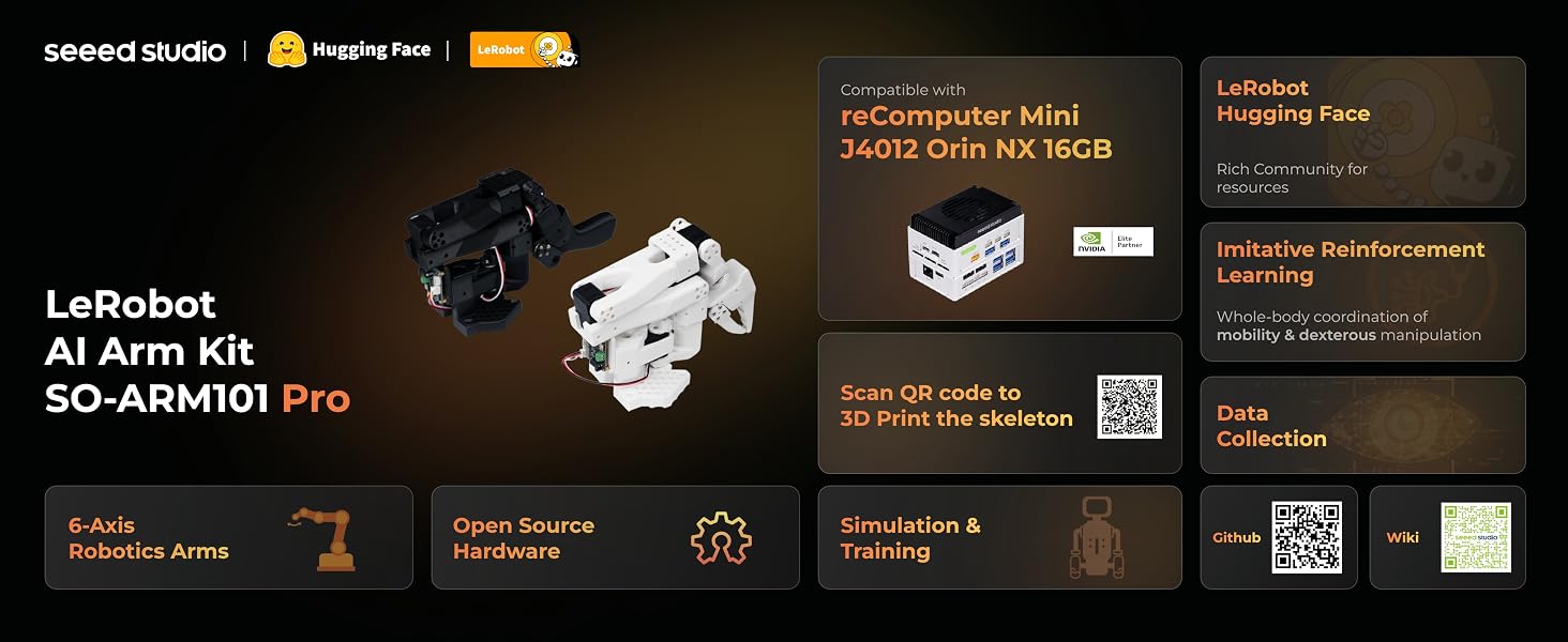 Seeed Studio SO-ARM101 AI Arm Servo Motor Kit Pro for LeRobot (w/o 3D Printed Parts) — фото 6
