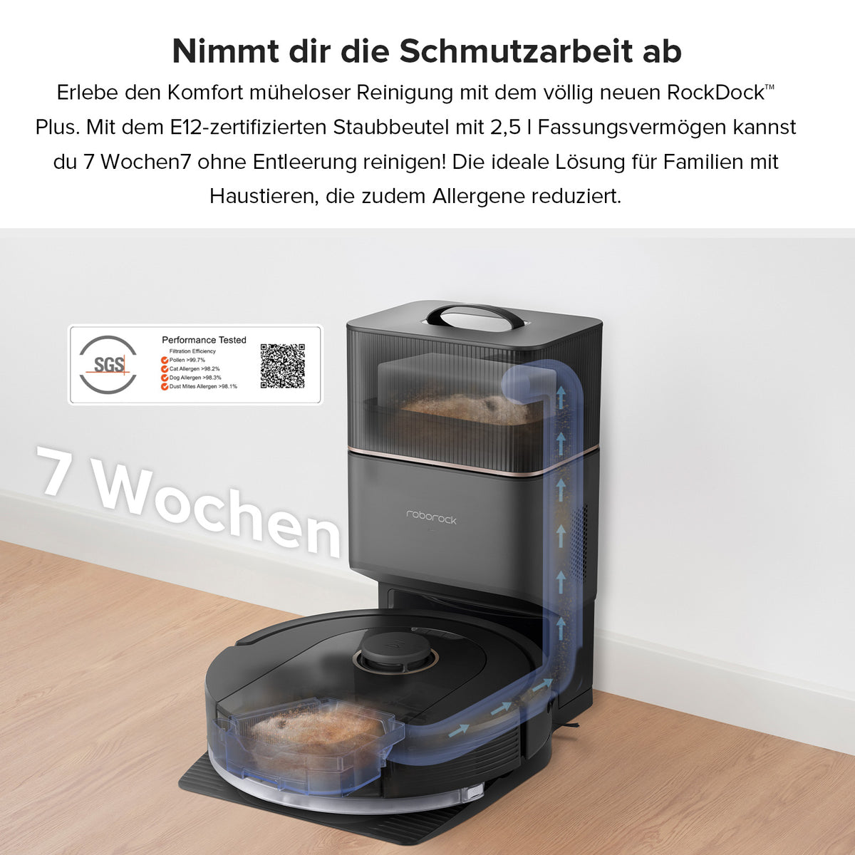 Q5 Pro Schwarz Mit Absaugstation Roborock — фото 2