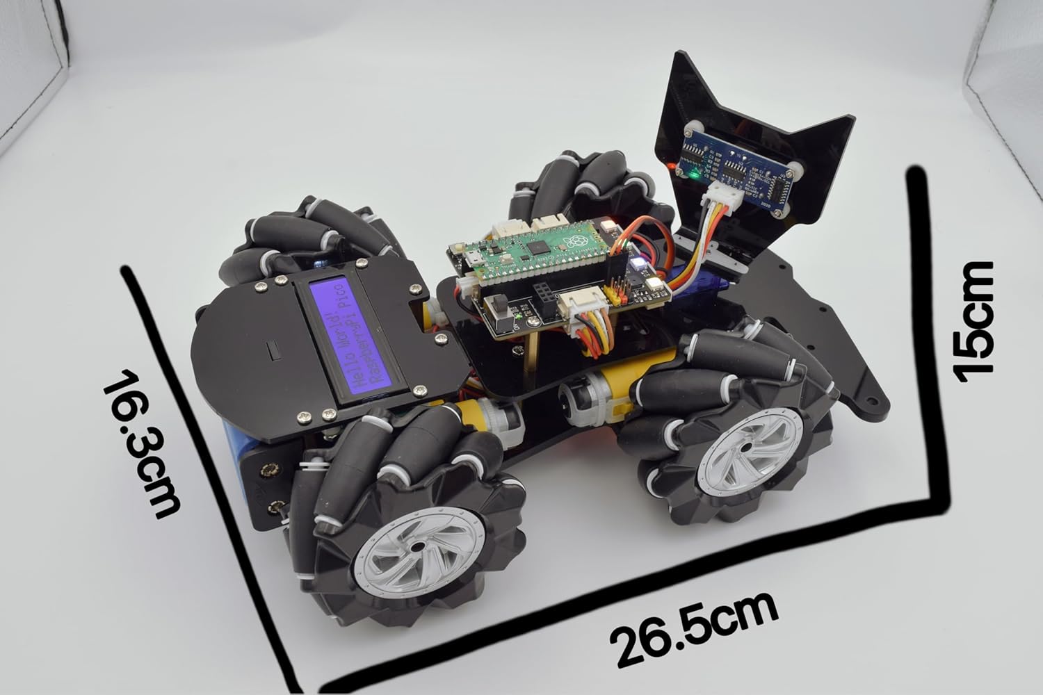 diy-set omnidirektionaler auto-roboter mit pi pico — фото 3
