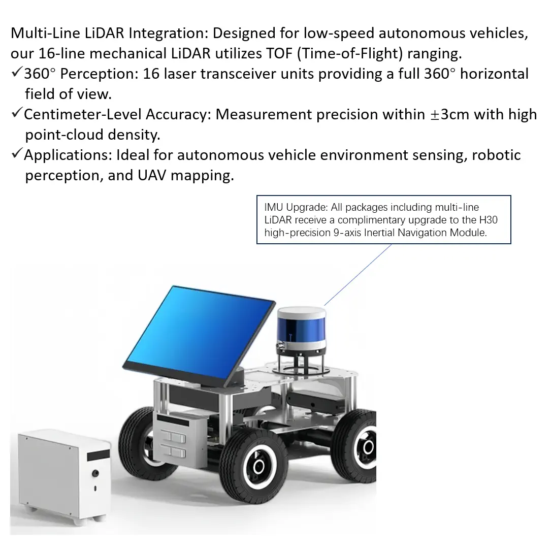 Researchbot：Embodied AI ROS2 Mobile Robot Platform with LLM, LiDAR SLAM, Semantic Navigation（4WD-Premium Oscillating Axle Suspension-Orin NX Super -16GB-Ultra) — фото 5