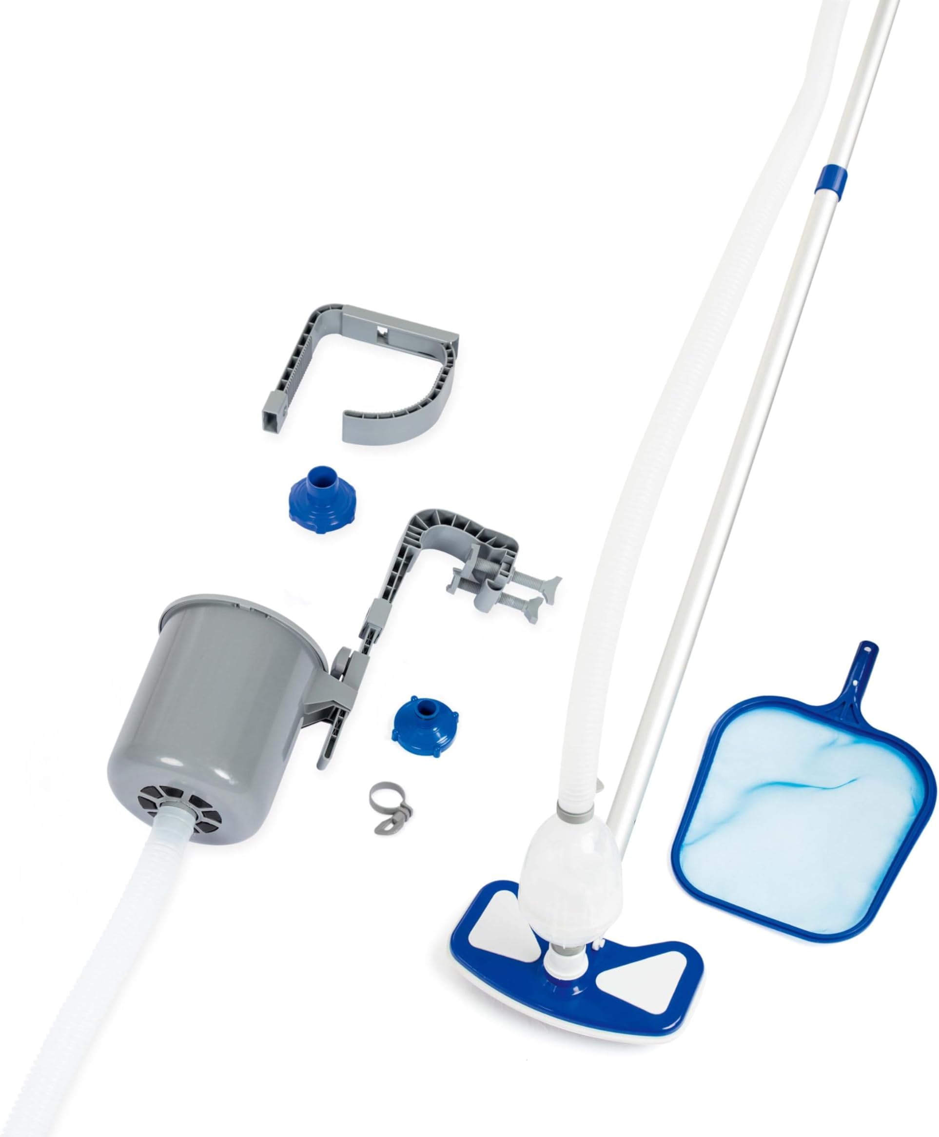Flowclear Poolpflege Basis Set Aquaclean Mit Pumpenbetriebenem Poolsauger Kescher Bestway — фото 4
