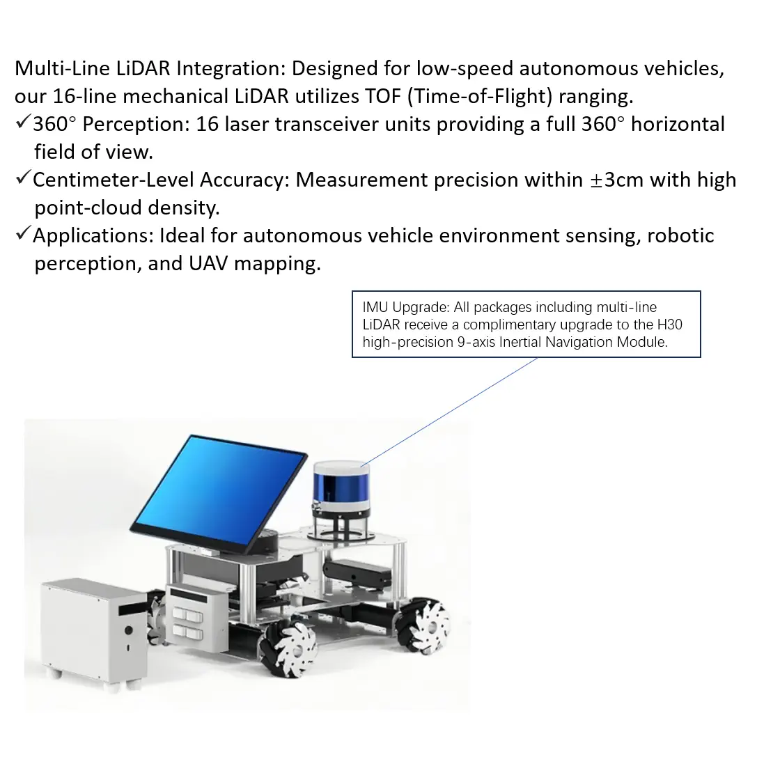 Researchbot：Embodied AI ROS2 Mobile Robot Platform with LLM, LiDAR SLAM, Semantic Navigation（MEC-Premium Oscillating Axle Suspension-Orin NX Super -16GB-Ultra) — фото 4