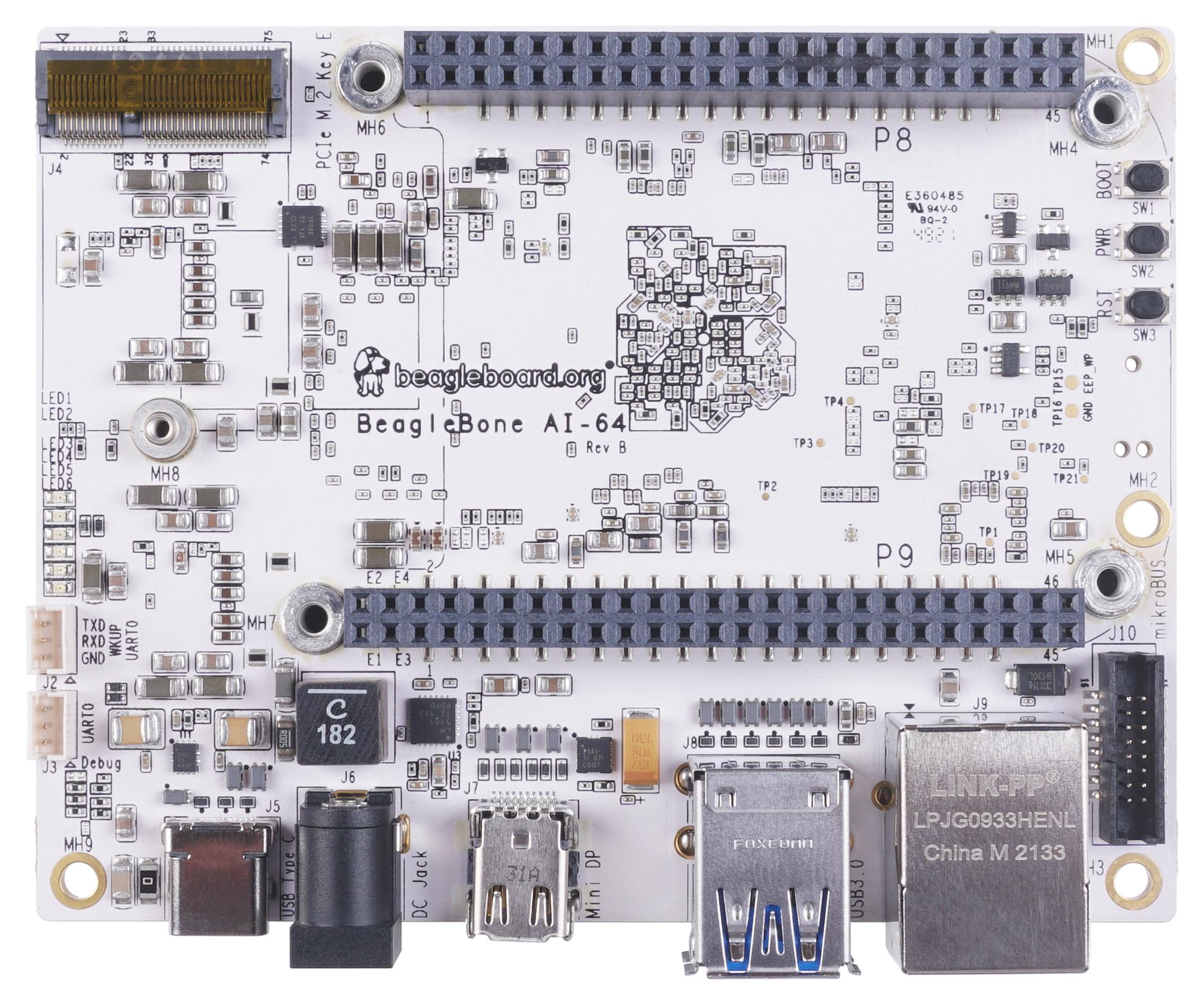 beaglebone ai-64 2 ghz 8 tops 4gb ram 16 gb emmc — фото 3