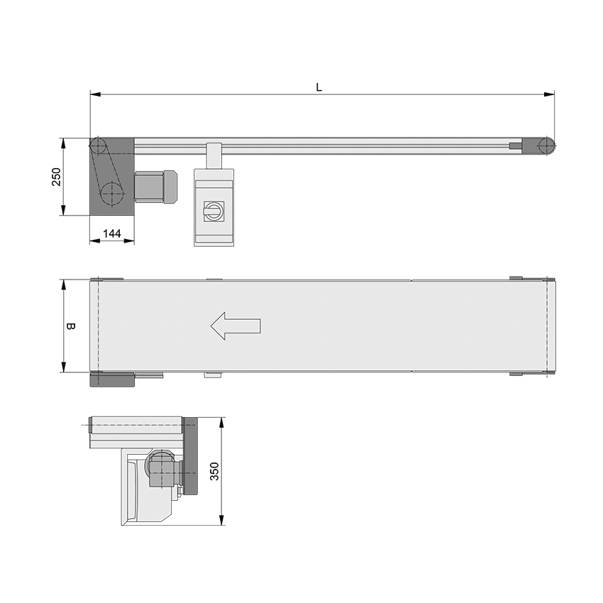 mk GUF-P 2000 Belt Conveyor with 90W (Without Regulation) — фото 4