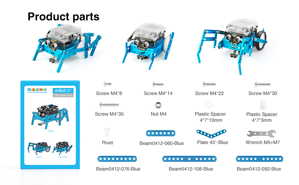 Робот MAKEBLOCK makeblock - mbot add-on pack 6-beiniger roboter