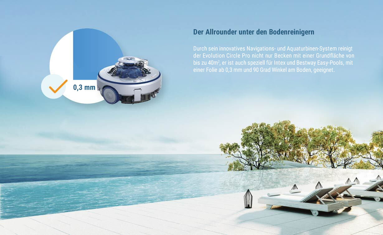 Робот Poolroboter Poolroboter Circle Pro Akku Bluetooth Headset Evolution Pooltechnik