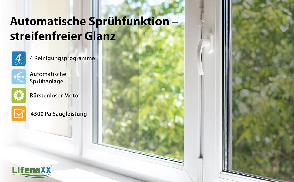 lifenaxx fensterreinigungsroboter lx-047 72 w — фото 3