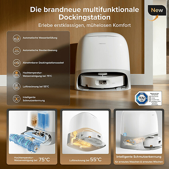 saugroboter roborock qrevo curv 2 flowx weiss — фото 5