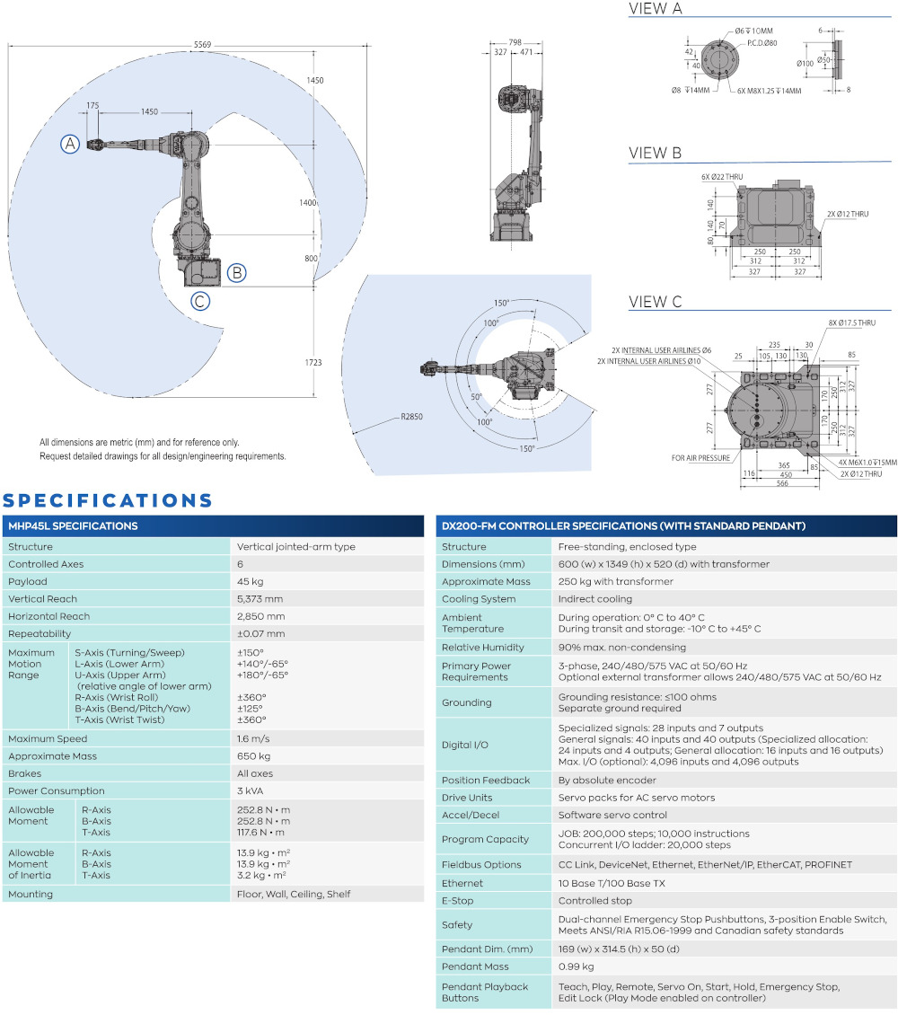 Робот Yaskawa MHP45L