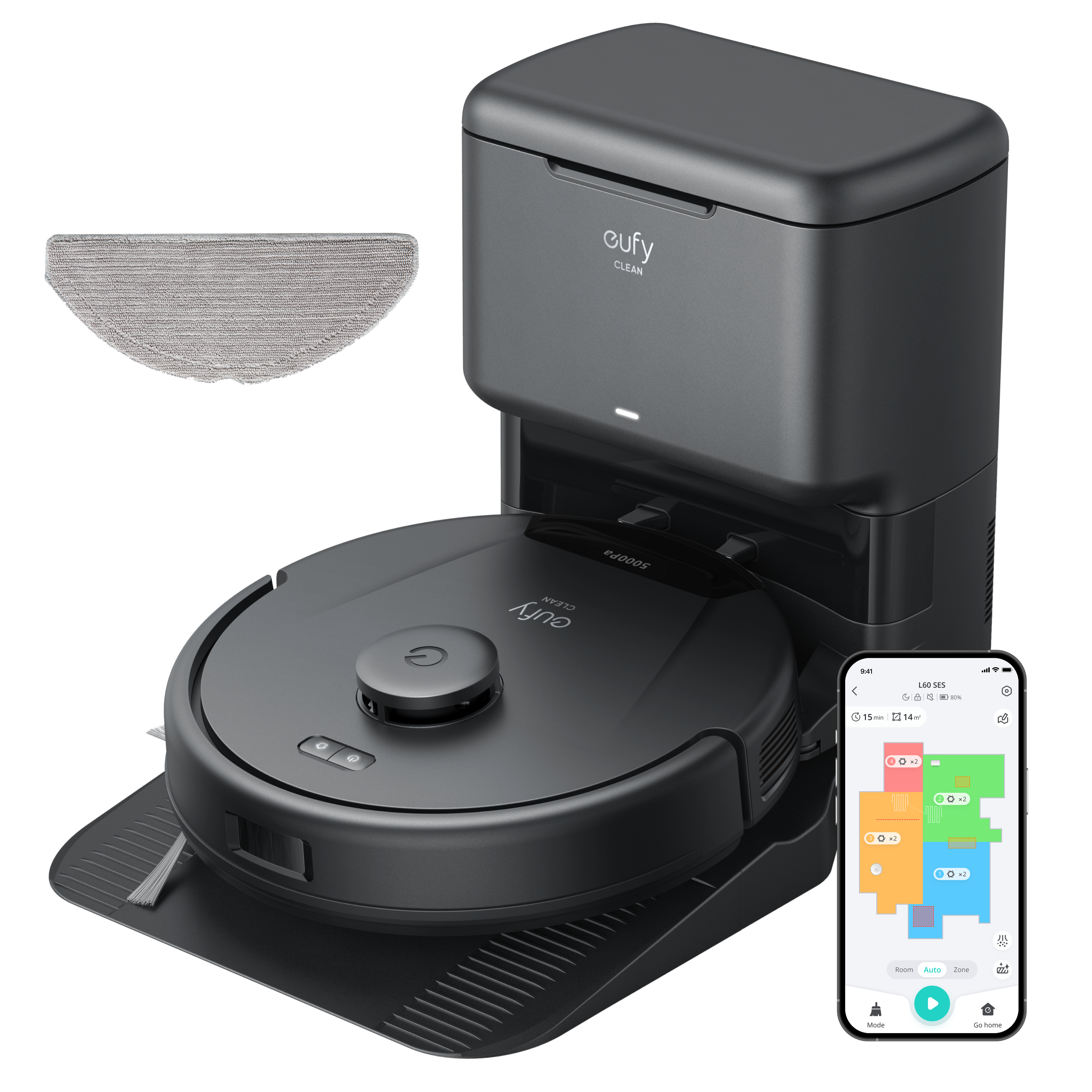 Робототехника Eufy Clean L60 Black mit Absaugstation