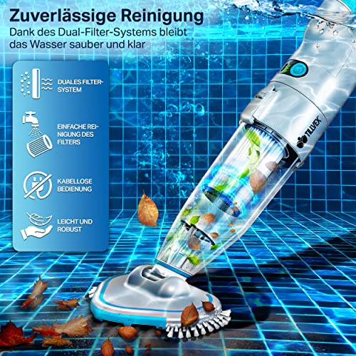 tillvex Poolsauger mit Akku & Teleskopstange (TVHPSG-001) — фото 4