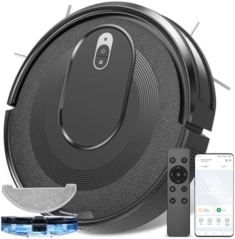 Aiorber Intelligenter Staubsaugerroboter mit Wassertank, Kehren, Saugen und Wischen in einem, sechs Reinigungsmodi für verschiedene Böden, Schwarz — фото 5