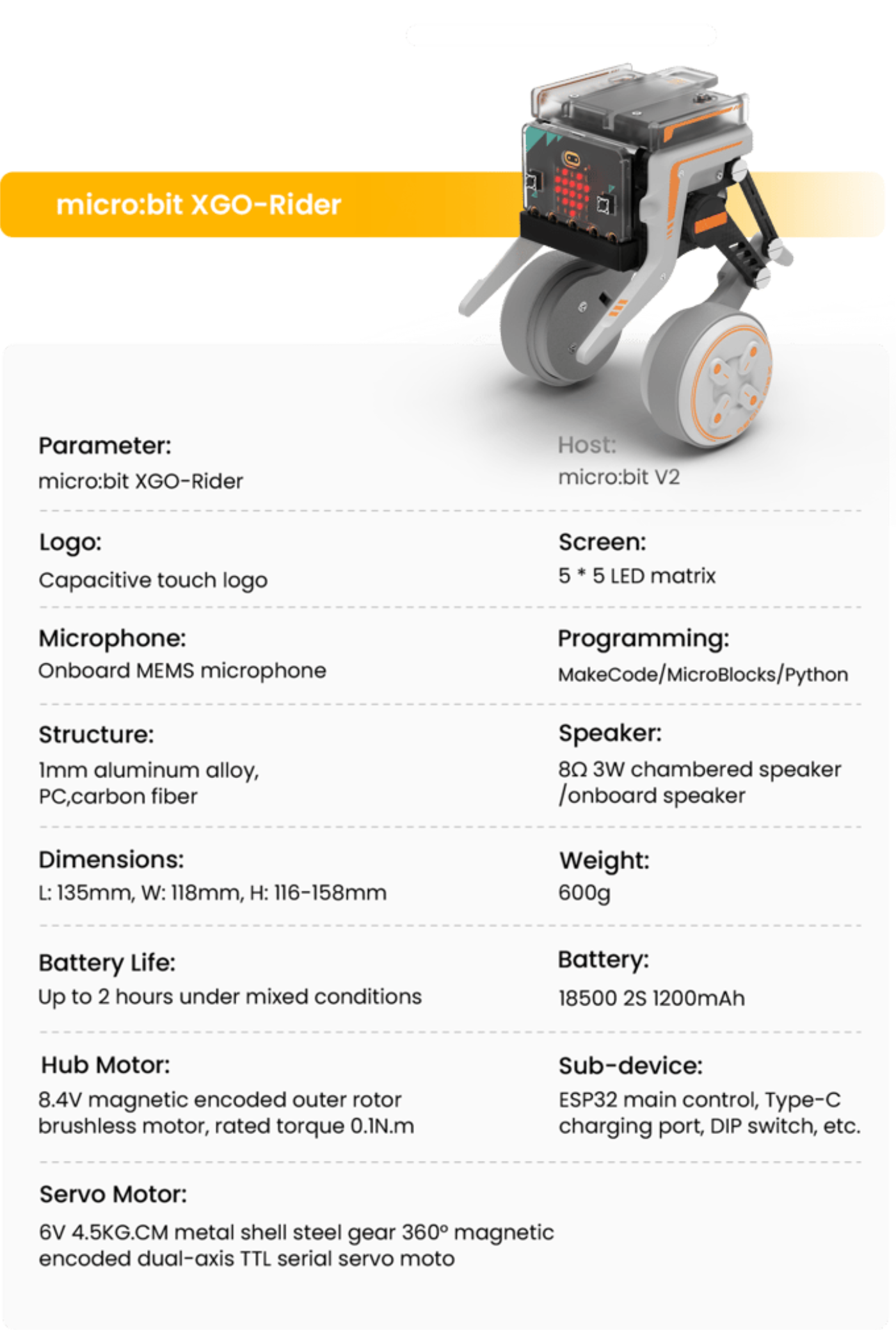 XGO-Rider2 AI-Powered 2-Wheeled Desktop Robot w/ Omni-Directional Movement — фото 6