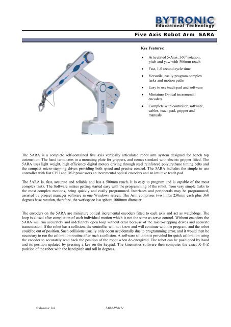 ST Robotics R17 5-Axis Articulated Robot Arm — фото 4