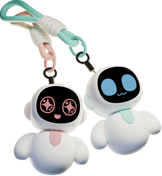 Energize Lab Eiliko Tiny AI Charm Bot w/ Unique Emotions & AI Conversation - Pink — фото 4