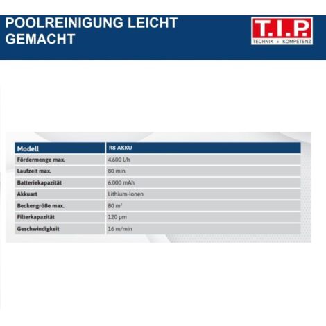 T.I.P. Akku-Poolroboter R8 — фото 6