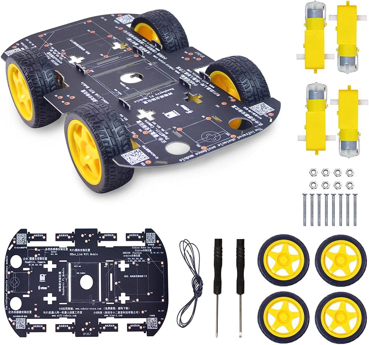 roboterset autochassis fuer raspberry pi und arduino — фото 5
