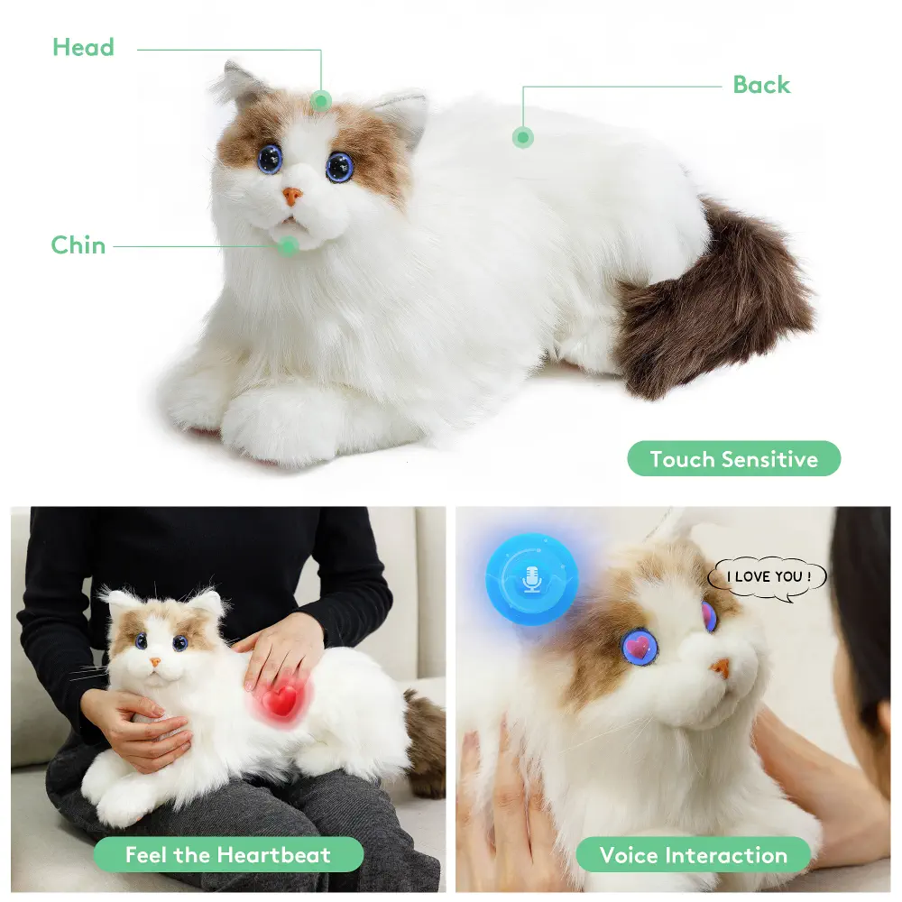 Metacat Smart Robot Cat Interactive Companion Pet Robotic Pet(Bicolor B&W ) — фото 2