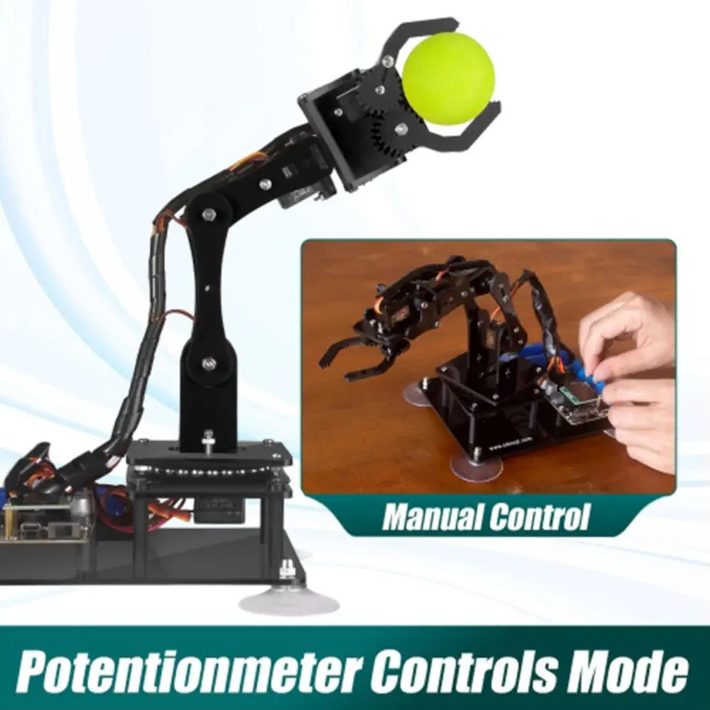 Adeept 5-DOF Arduino Compatible Programmable Wooden Robot Arm Kit w/ OLED Display — фото 3