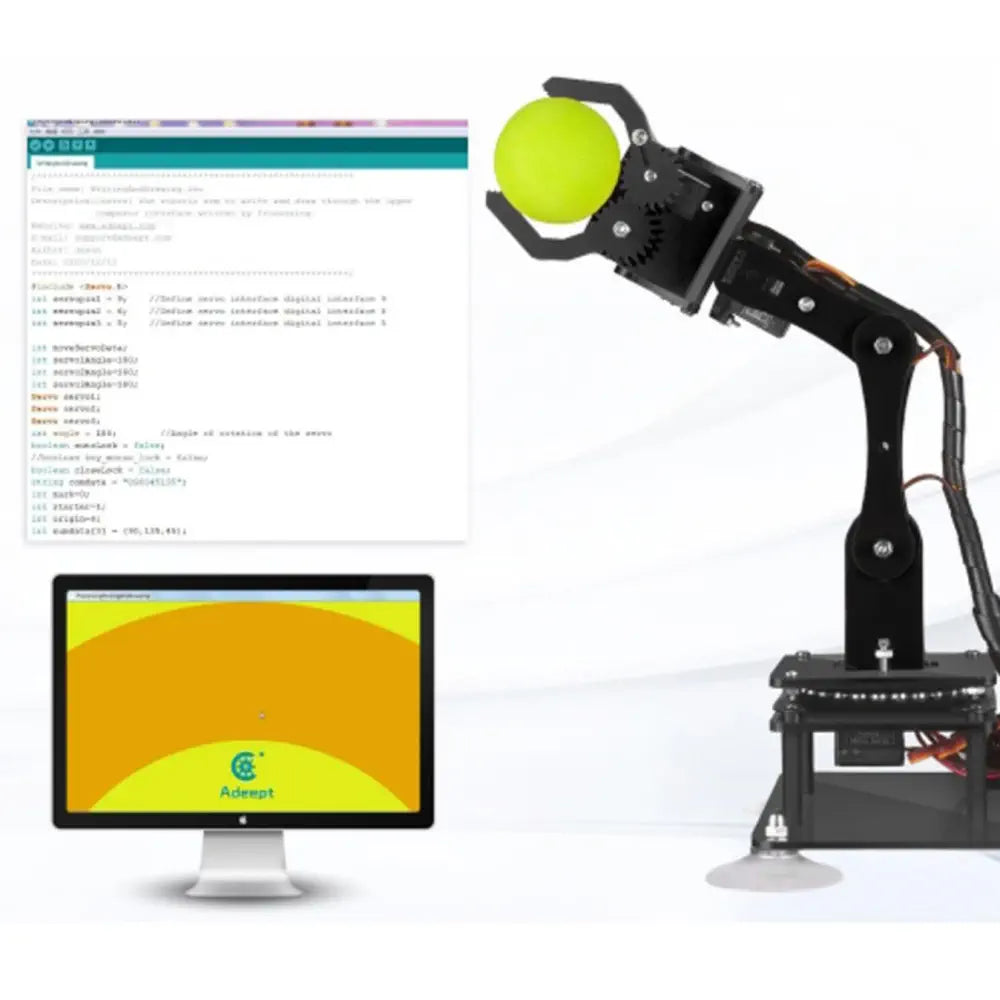 Adeept 5-DOF Arduino Compatible Programmable Wooden Robot Arm Kit w/ OLED Display — фото 4