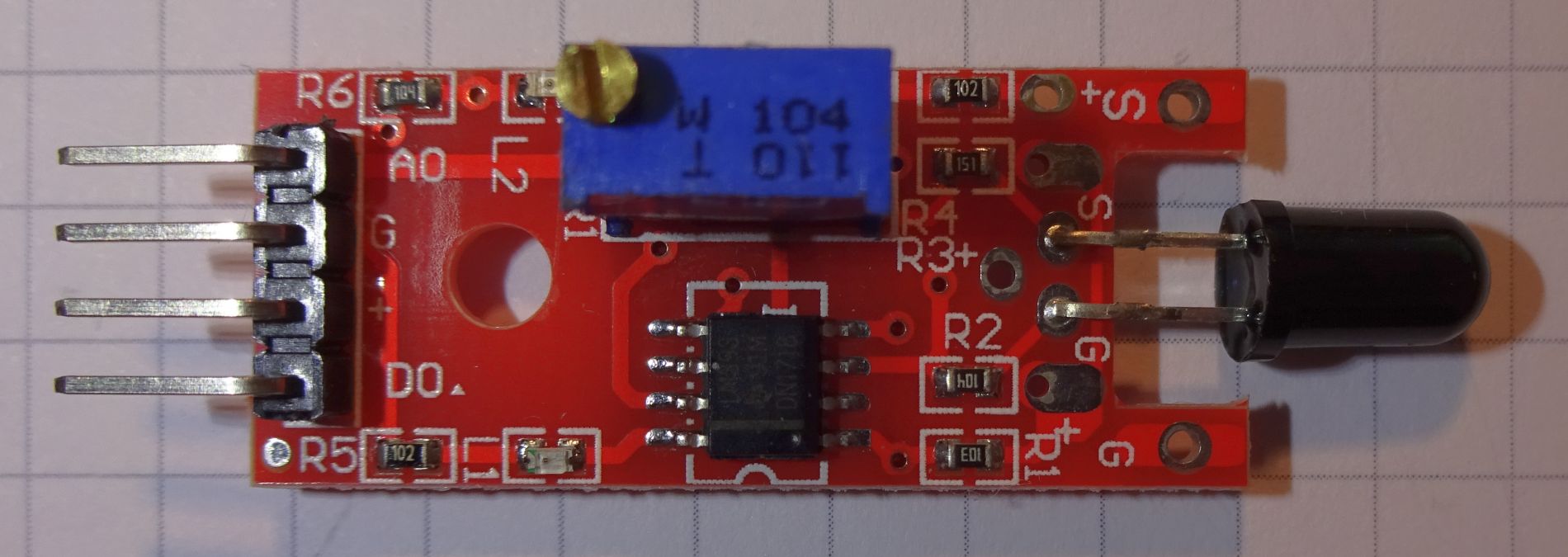 Робототехника SEEED arduino - flammensensor yg1006