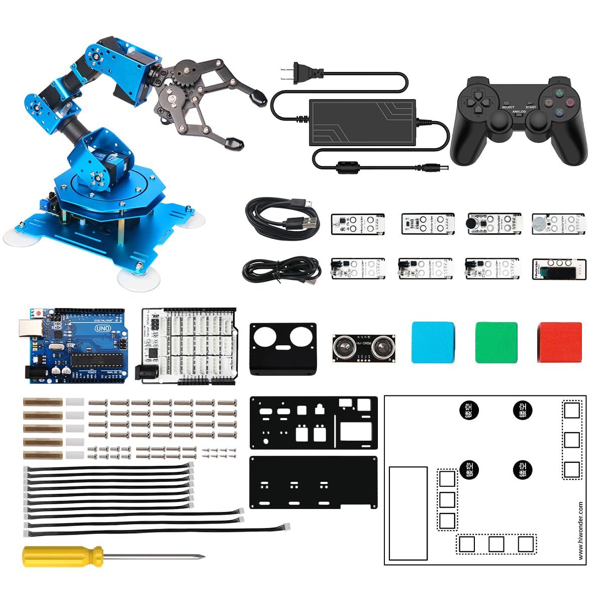 grab-it roboter arm bausatz inkl arduino uno q 2gb — фото 3