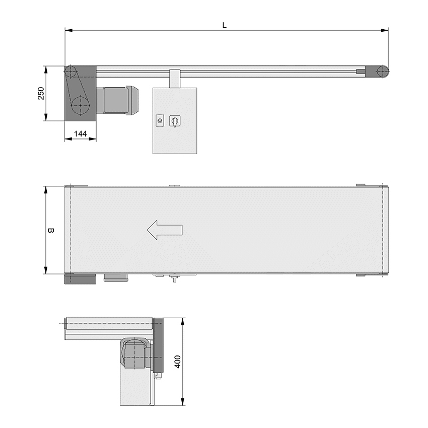 mk GUF-P 2000 Belt Conveyor 250W (Optional Regulation) — фото 4
