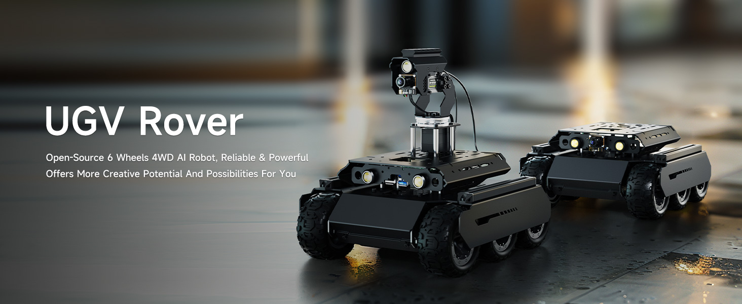 Waveshare UGV Rover ROS 2 Open-Source 6 Wheels 4WD AI Robot for Jetson Orin Series Board — фото 5