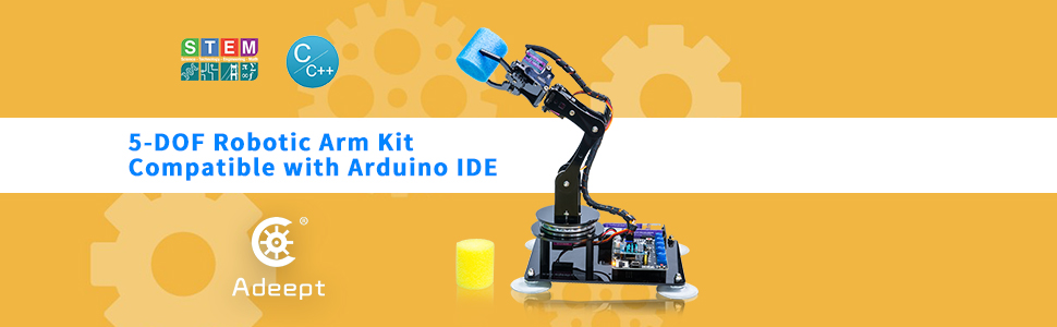 Adeept 5DOF Robotic Arm Kit for Arduino Uno R3 — фото 6