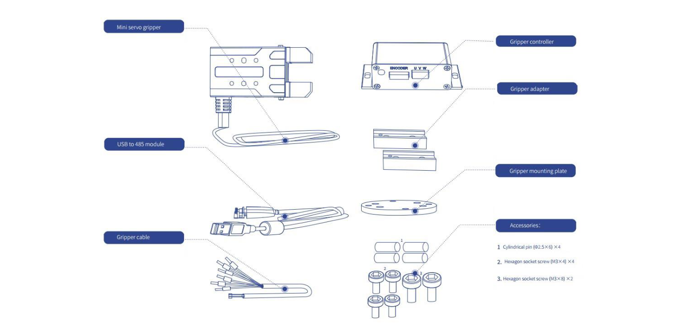 MG400 Accessory - Mini Electric Gripper (Servo Type) — фото 6