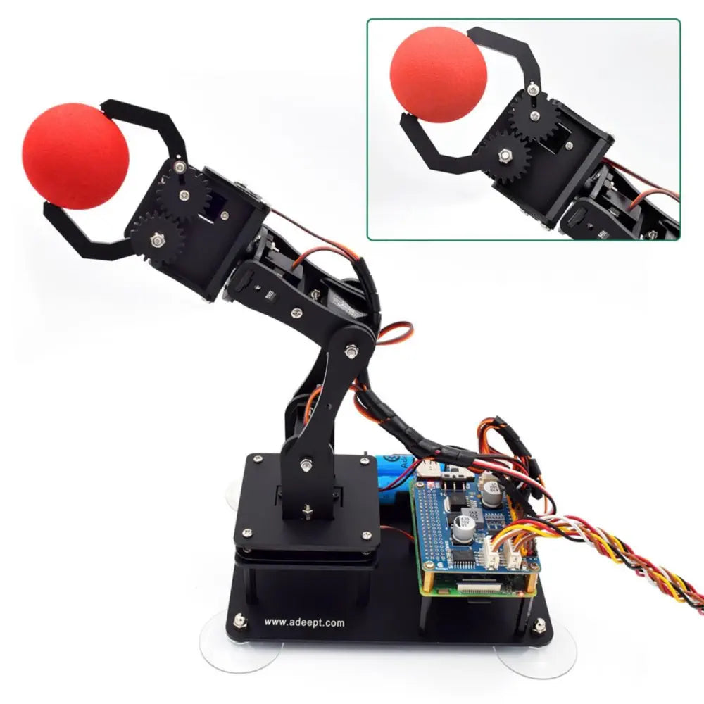 Adeept 5-DOF Programmable Robotic Arm Black Kit for Raspberry Pi — фото 2
