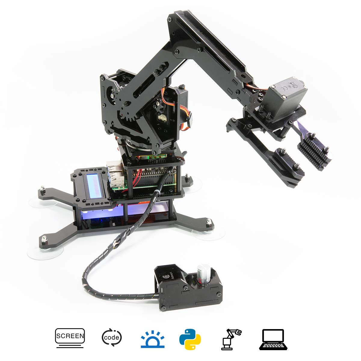 Bluetooth / WiFi 4-DOF Metal Robot Arm Kit for Raspberry Pi — фото 5