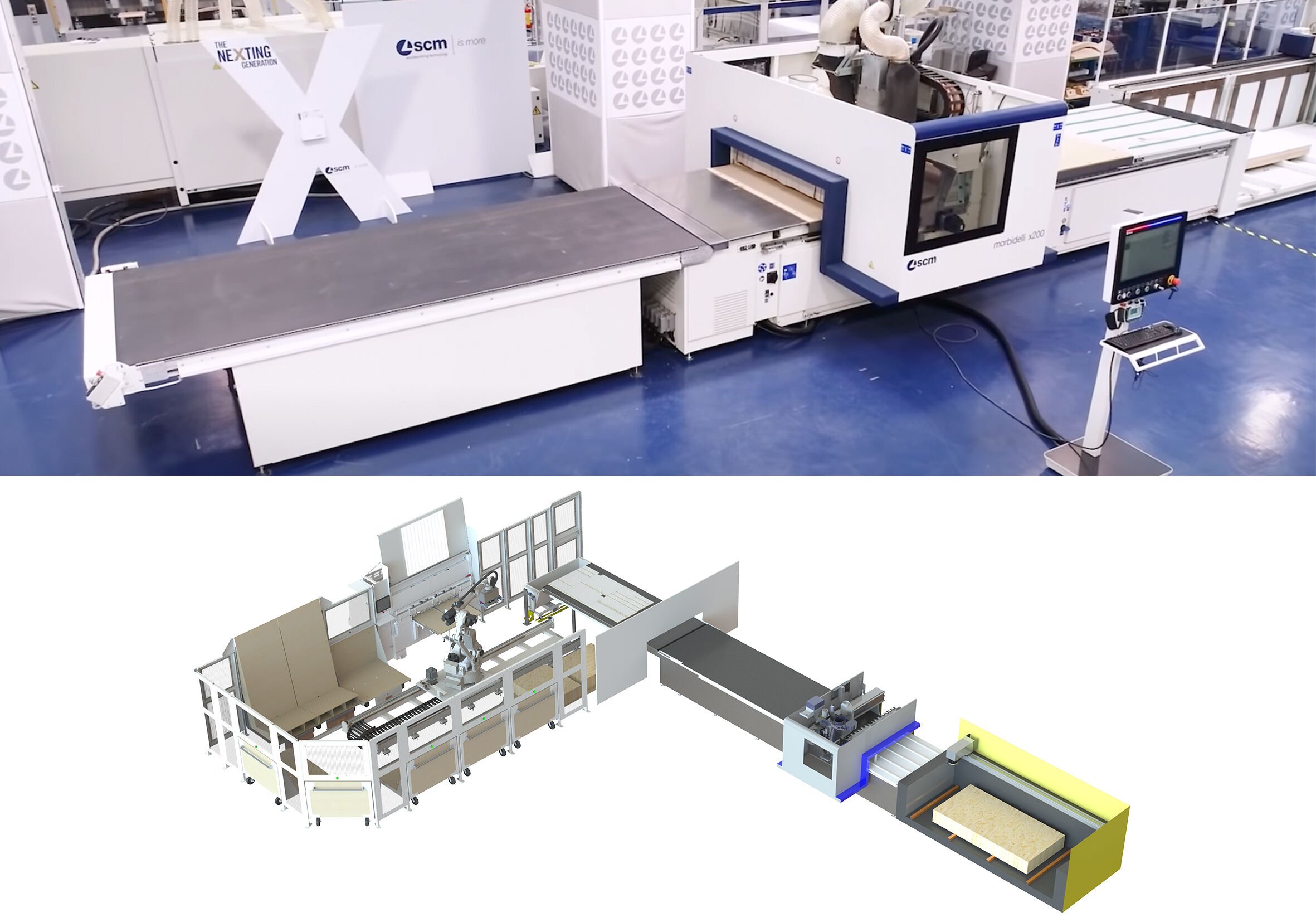 Робот SCM Group CabSort Robotic Cell