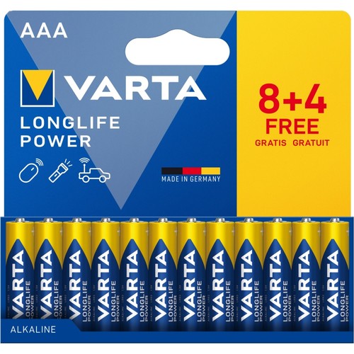 Робототехника VARTA longlife power alkaline batterie aaa micro 12er-pack