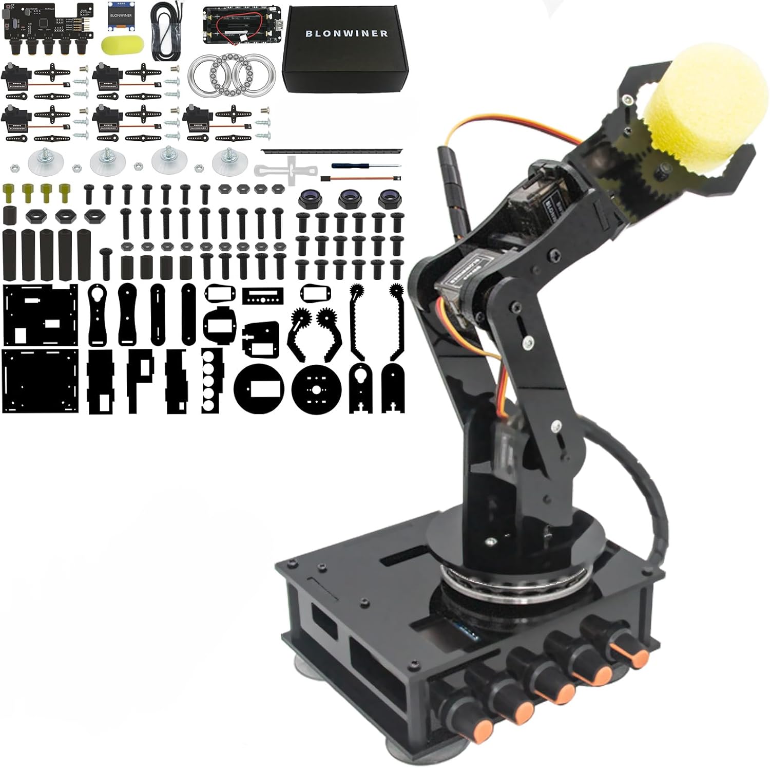 grab-it roboter arm bausatz inkl arduino uno q 2gb — фото 4