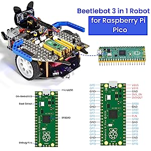 diy-set omnidirektionaler auto-roboter mit pi pico — фото 6