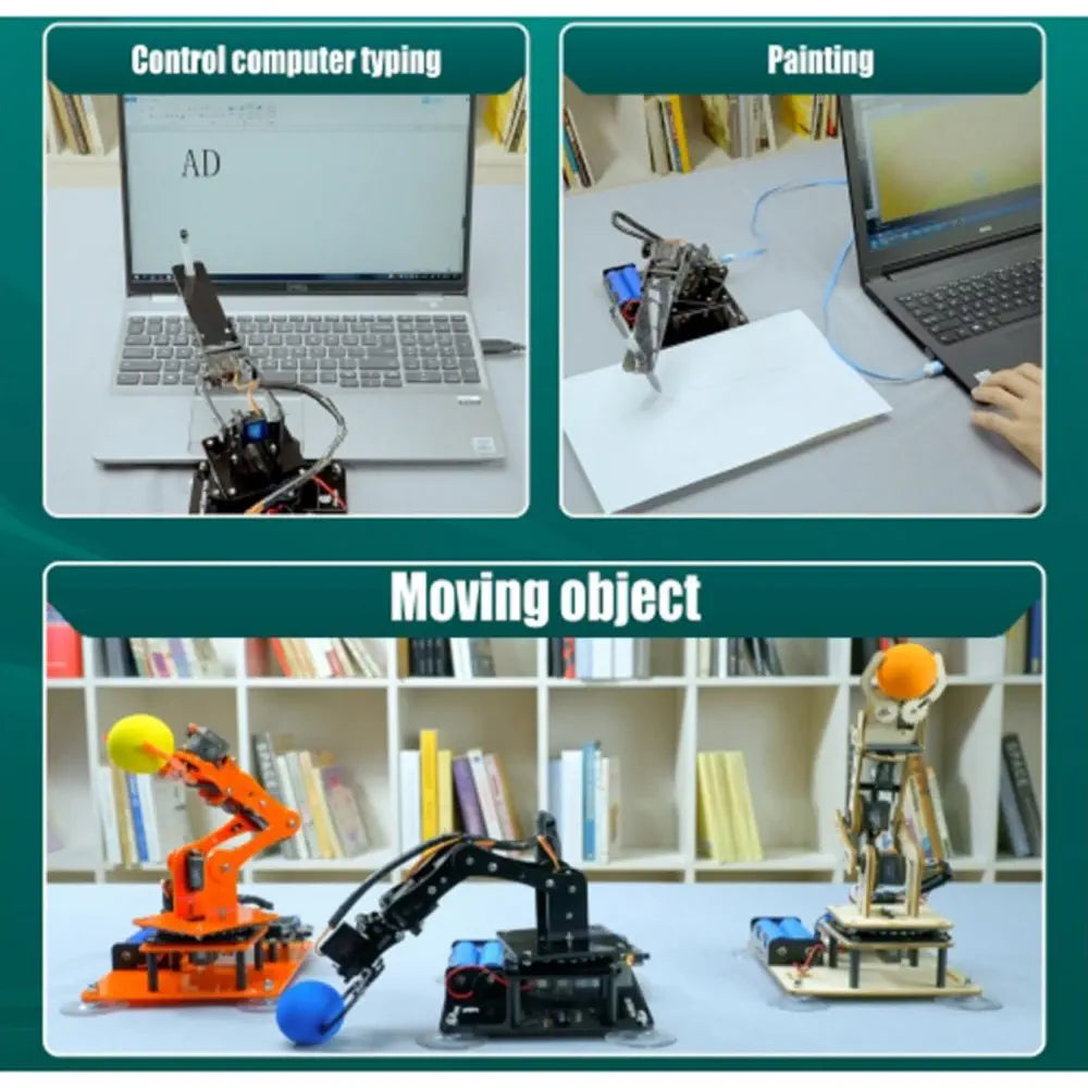 Adeept 5-DOF Arduino Compatible Programmable Orange Robot Arm Kit w/ OLED Display — фото 4