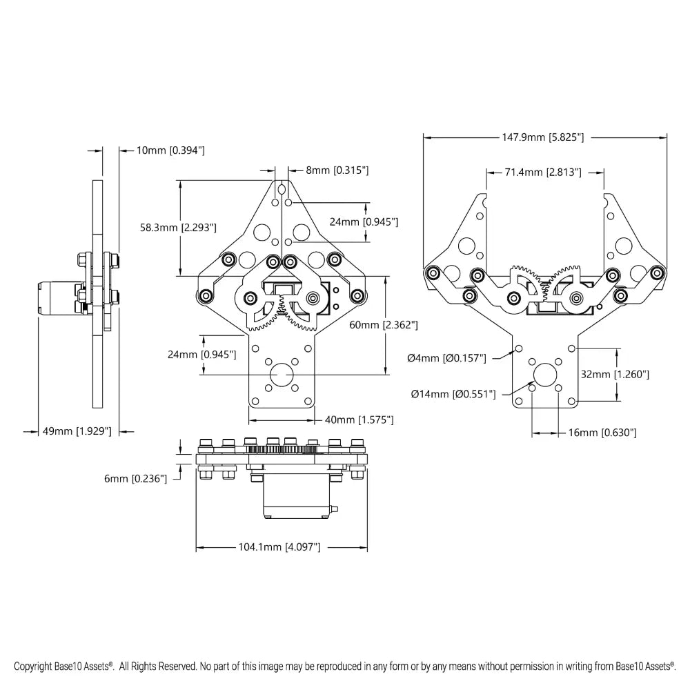 ServoCity Servo-Driven Parallel Gripper Kit (Servo Included) — фото 6
