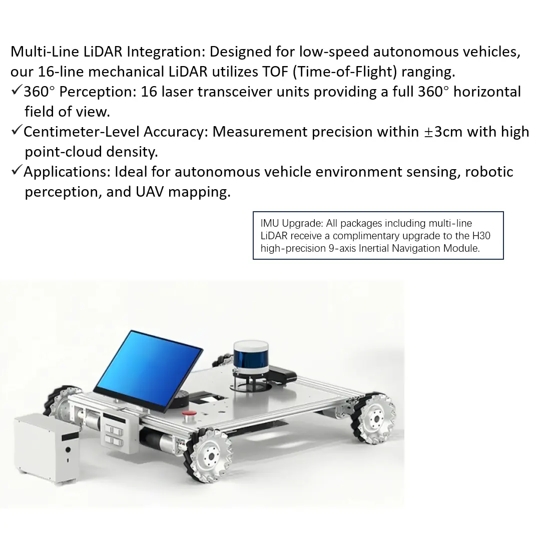 Researchbot：Embodied AI ROS2 Mobile Robot Platform with LLM, LiDAR SLAM, Semantic Navigation（MEC-Ultimate Oscillating Axle Suspension-Orin NX Super -16GB-Ultra) — фото 4