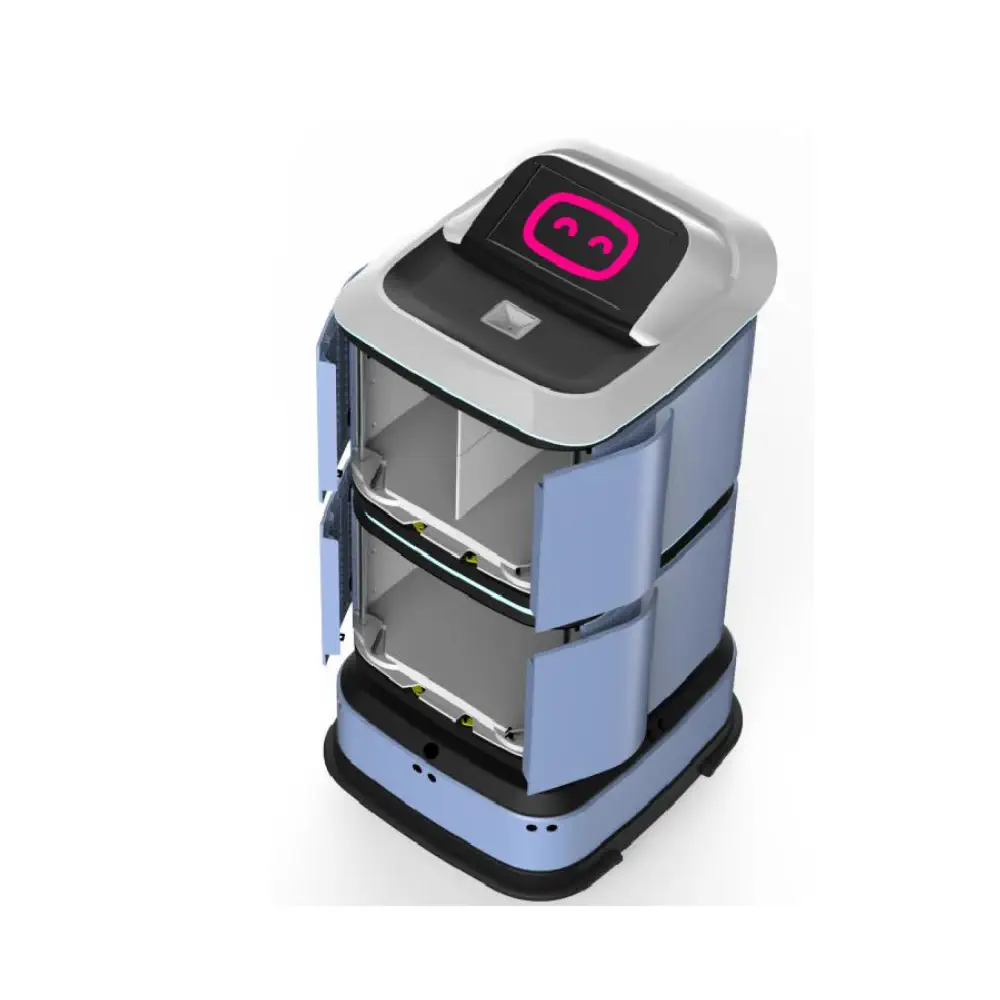 Робот ATEAGO ATEAGO ROBOTIKS C2 Food Delivery Robot Carrier Hotel Transport Waiter Catering Service Dispatch With Cabinets