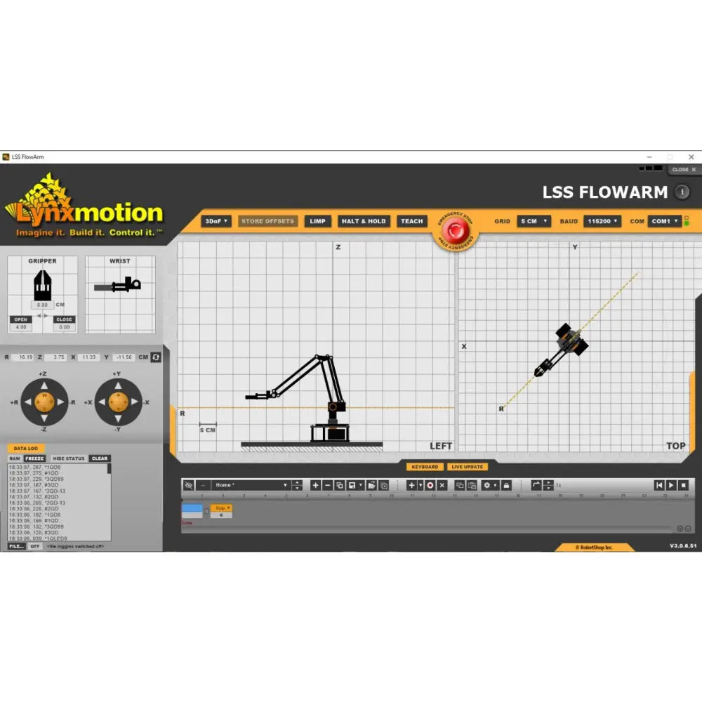Lynxmotion SES-V2 Robotic Arm (3 DoF) w/ Smart Servos Kit — фото 5