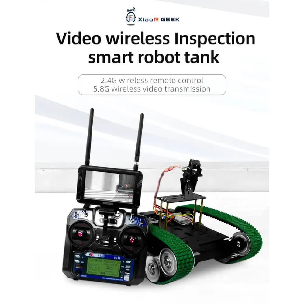 XiaoR GEEK 2.4G video wireless inspection 300M distance rc smart programmable robot tank car kits — фото 2