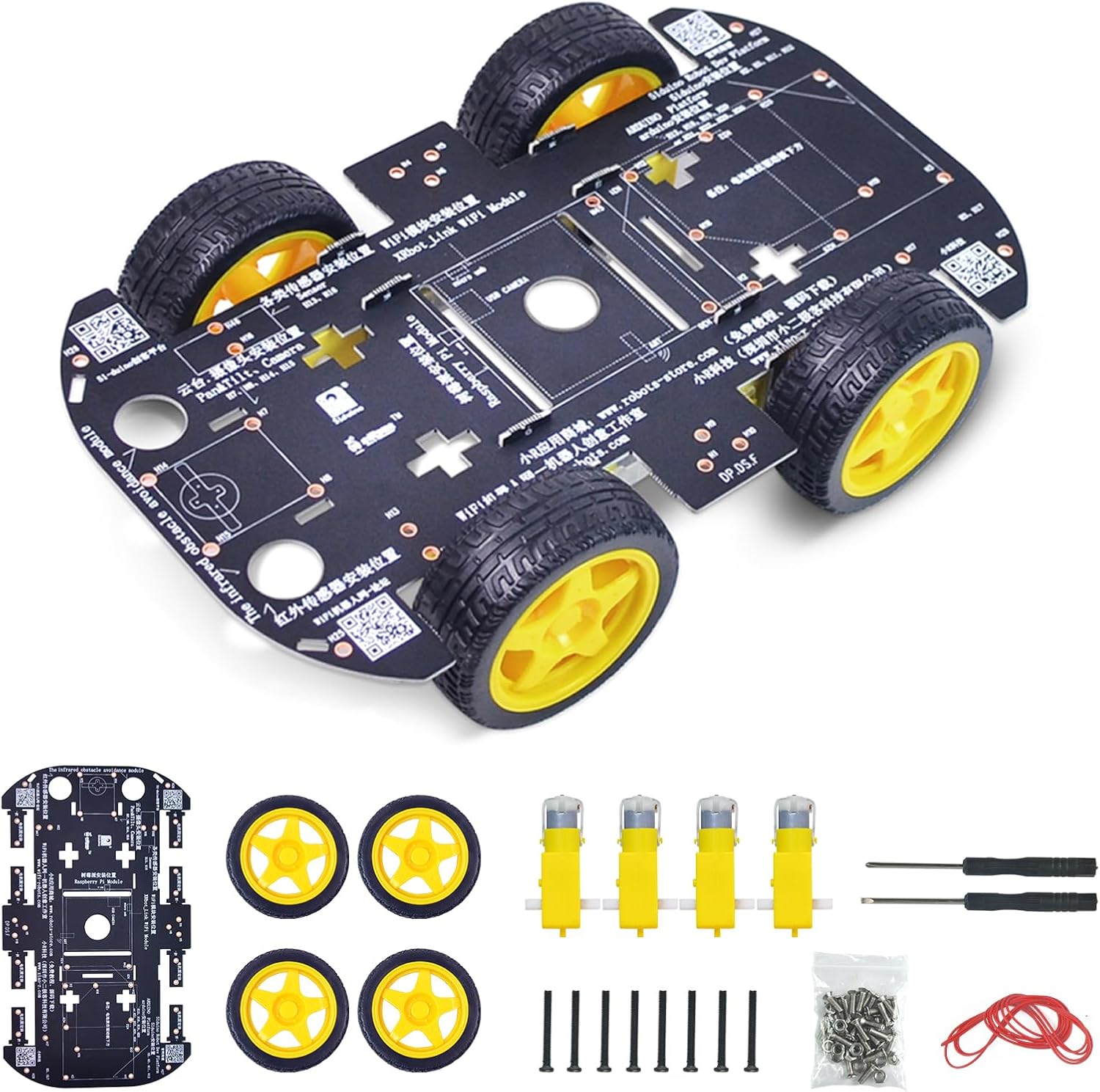 roboterset autochassis fuer raspberry pi und arduino — фото 6