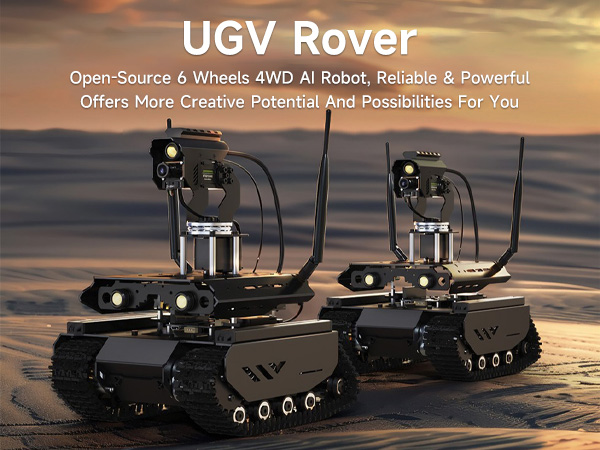 Waveshare UGV Rover ROS 2 Open-Source 6 Wheels 4WD AI Robot for Jetson Orin Series Board — фото 6